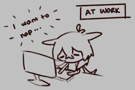 Noirsona wanting to eep at work — drawn by Lumaere Noirsona wanting to eep at work